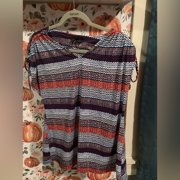 New Directions Size Large Multi Color Blouse - Picture 3 of 7